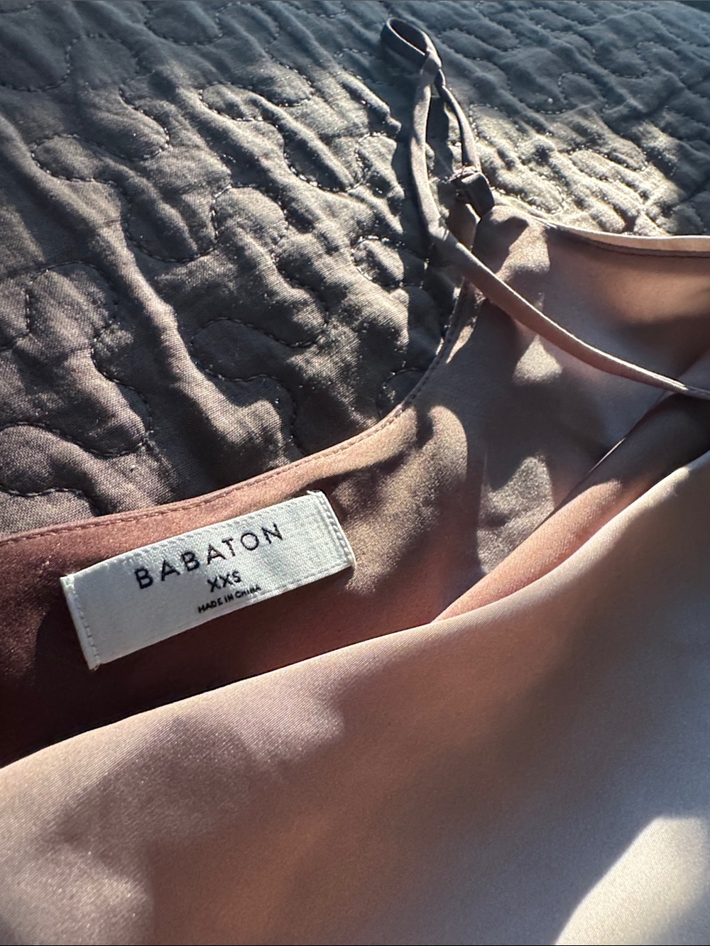 Babaton Satin Cowl Neck Camisole in Taupe/Light Taupe - Picture 3 of 5